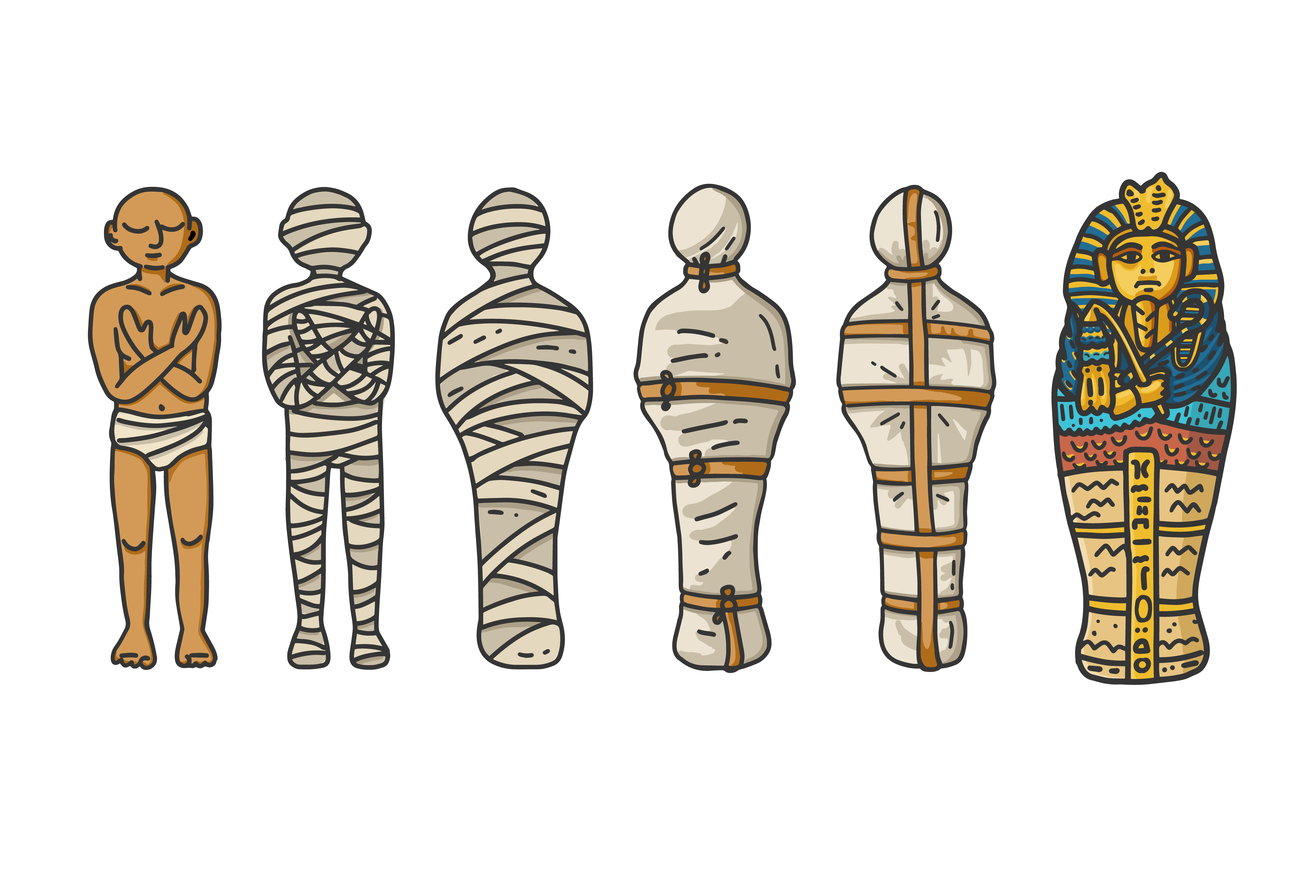 Mummification drawing